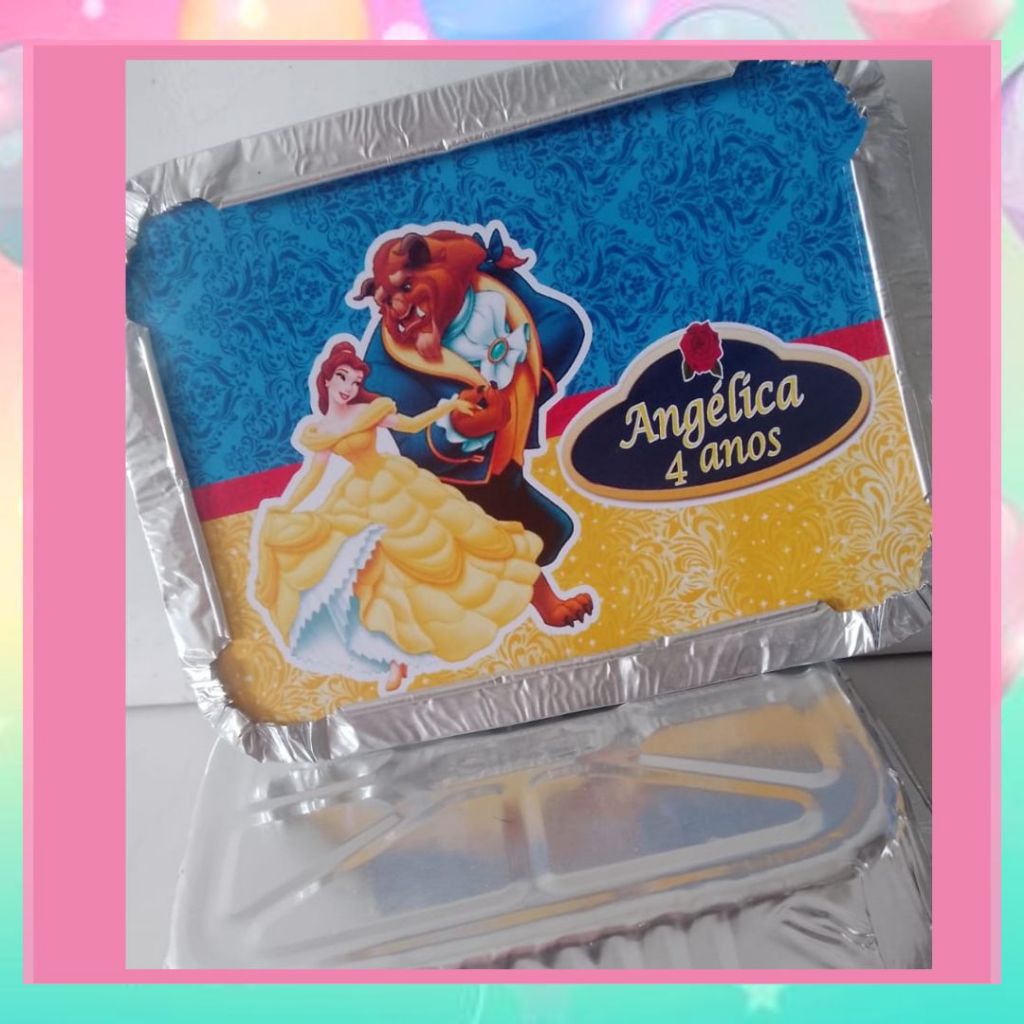 Marmita personalizada A BELA E A FERA  / personalizados / kit marmita / lembrancinhas de aniversário / marmitinha