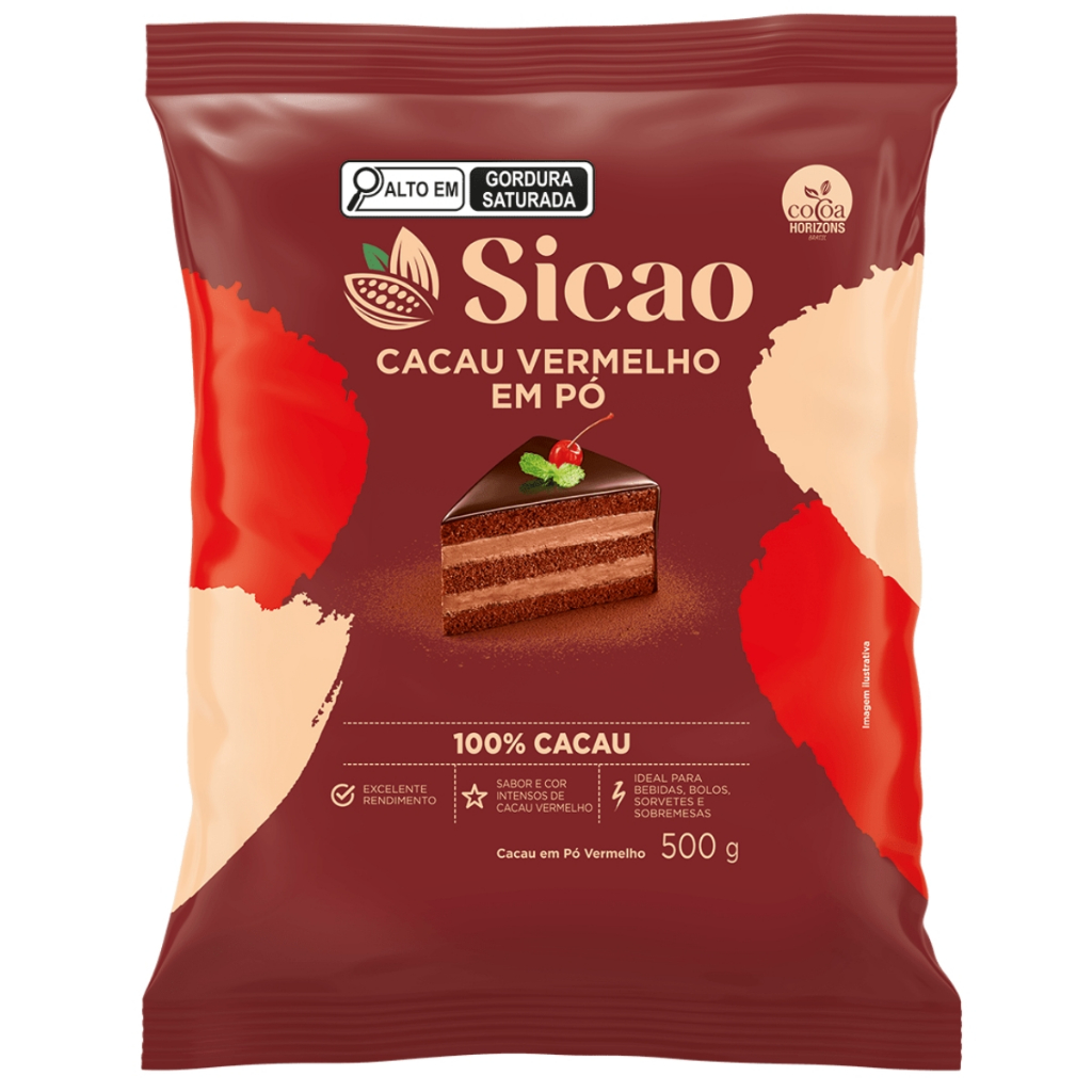 Sicão Cacau em Pó 100% Vermelho 500g