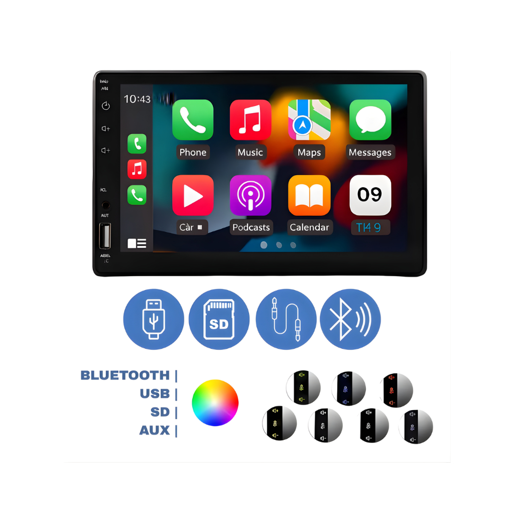 Multimidia Mp5 7 Polegadas Carplay E Android Auto H-tech