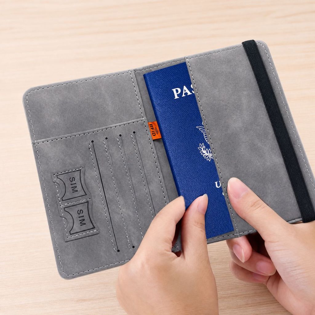 Carteira Porta Passaporte Capa (BNZ-555) para Documentos Dinheiro Cartão Proteção RFID