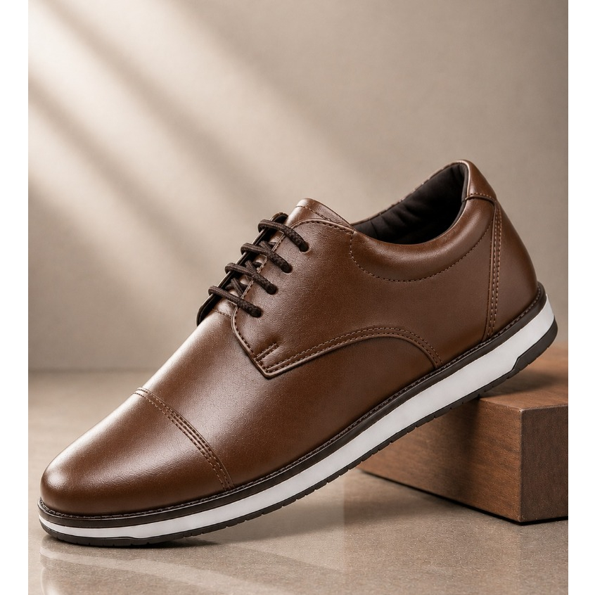 Sapat Oxford Masculino Casual Social Derby Moderno Confortável Atemporal Antiderrapante Premium