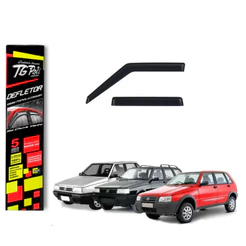 Calha de Chuva Fiat Uno 1985 a 2013 4 portas TG Poli Defletor Portas Protetor Janelas Fumê
