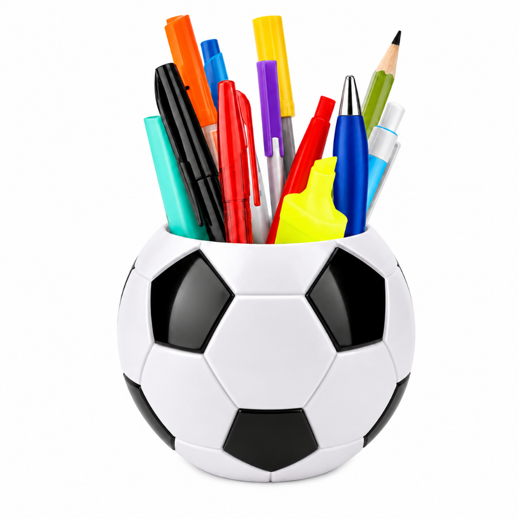 Organizador Multiuso Esportivo Premium Porta Lápis e Acessórios de Mesa 10x8cm em Plástico PLA Premium Ecológico
