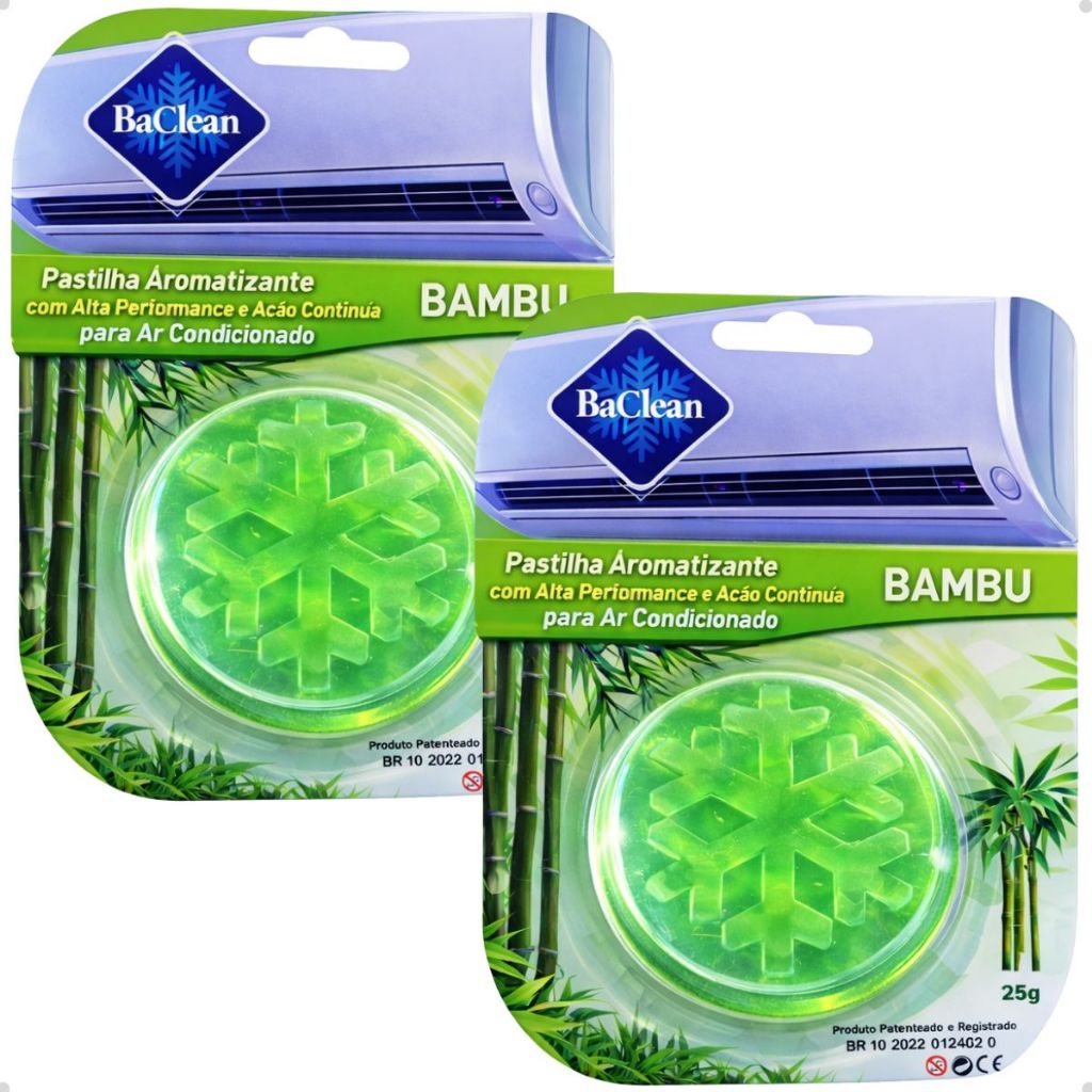 Kit 2 Pastilhas Aromatizantes Ar Condicionado Bambu
