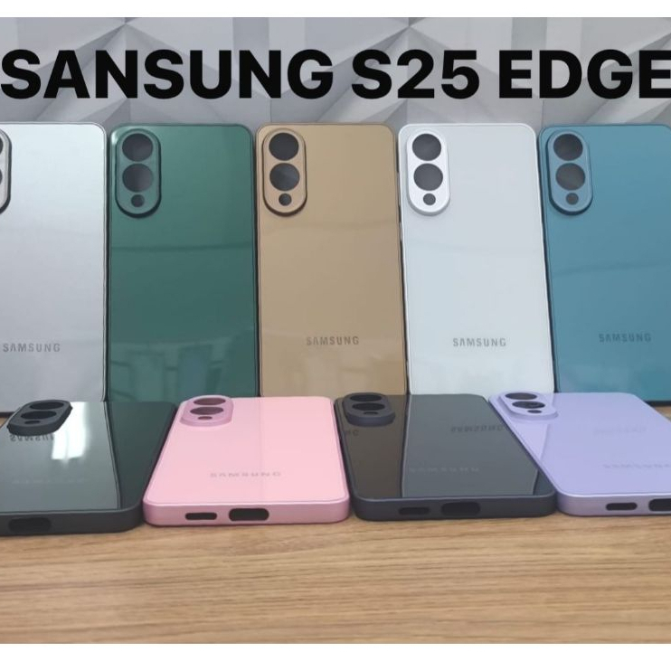 CAPA CASE CAPINHA PREMIUM P/SAMSUNG S25 EDGE INTERIOR AVELUDADO AG GLASS LUXO MODA ELEGANTE
