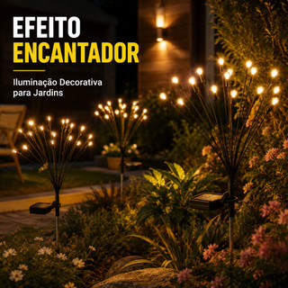 Luminaria De Jardim Em Forma De Vagalume Placa Solar Espeto Luz Led Decoração