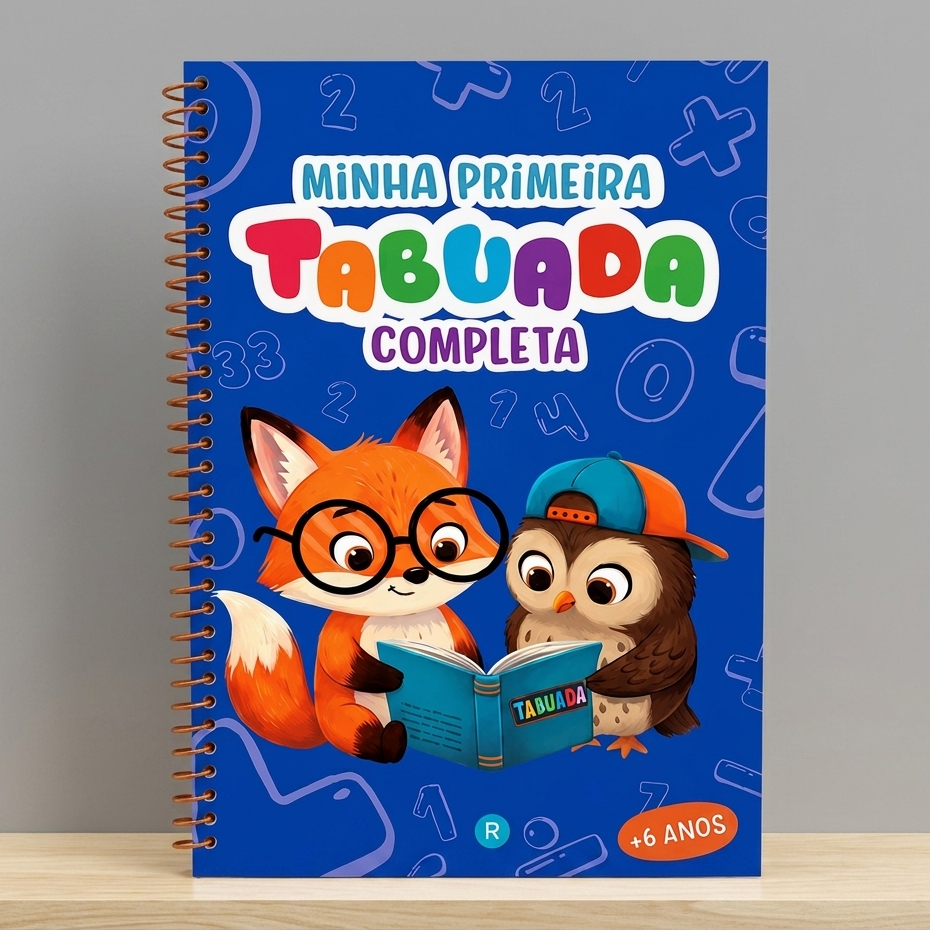 Tabuada Completa Espiral Completa Reforço Escolar Matemática para crianças
