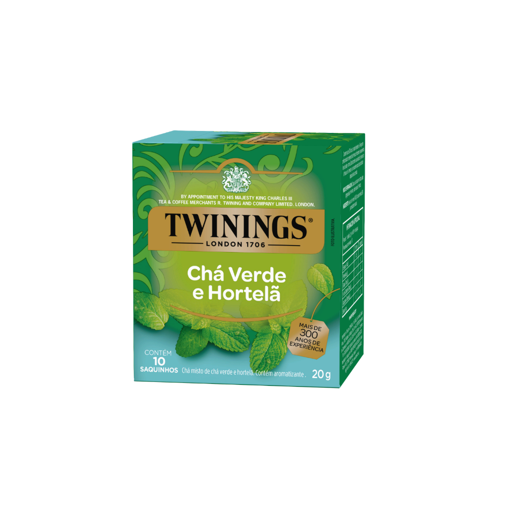Chá Verde Com Hortelã Twinings 17,5G Caixa Com 10 Sachês