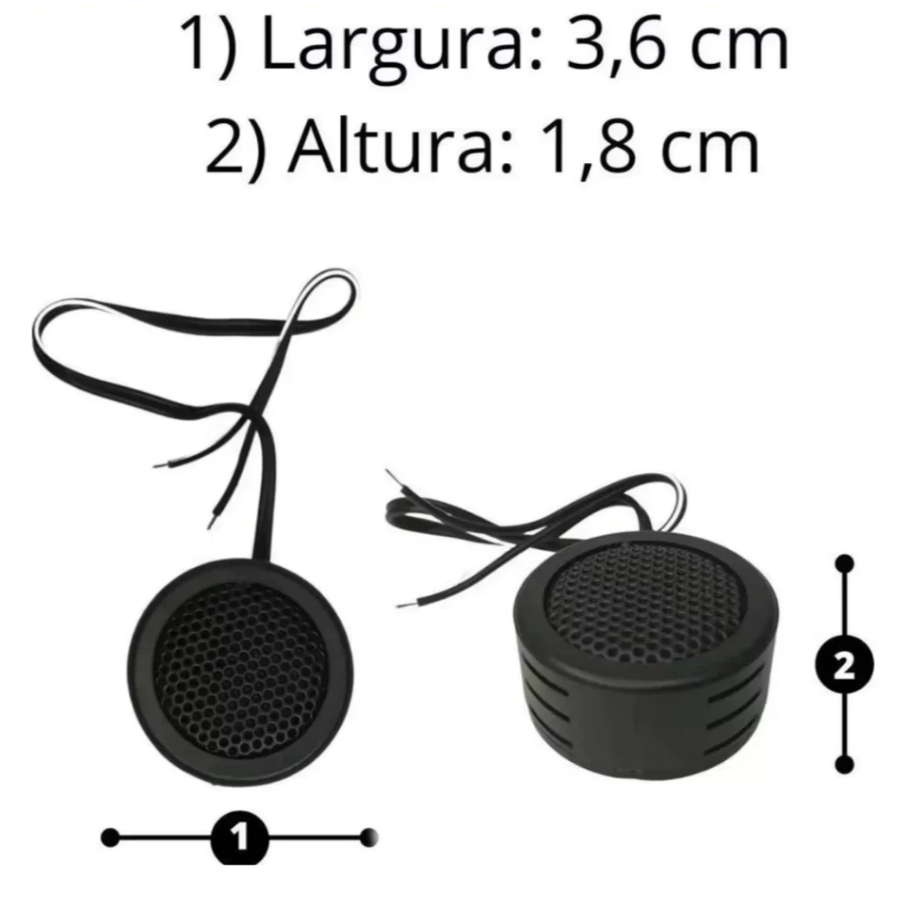 Mini Tweeter com capacitor De Alta Frequencia 600w Para Som Automotivo Permak