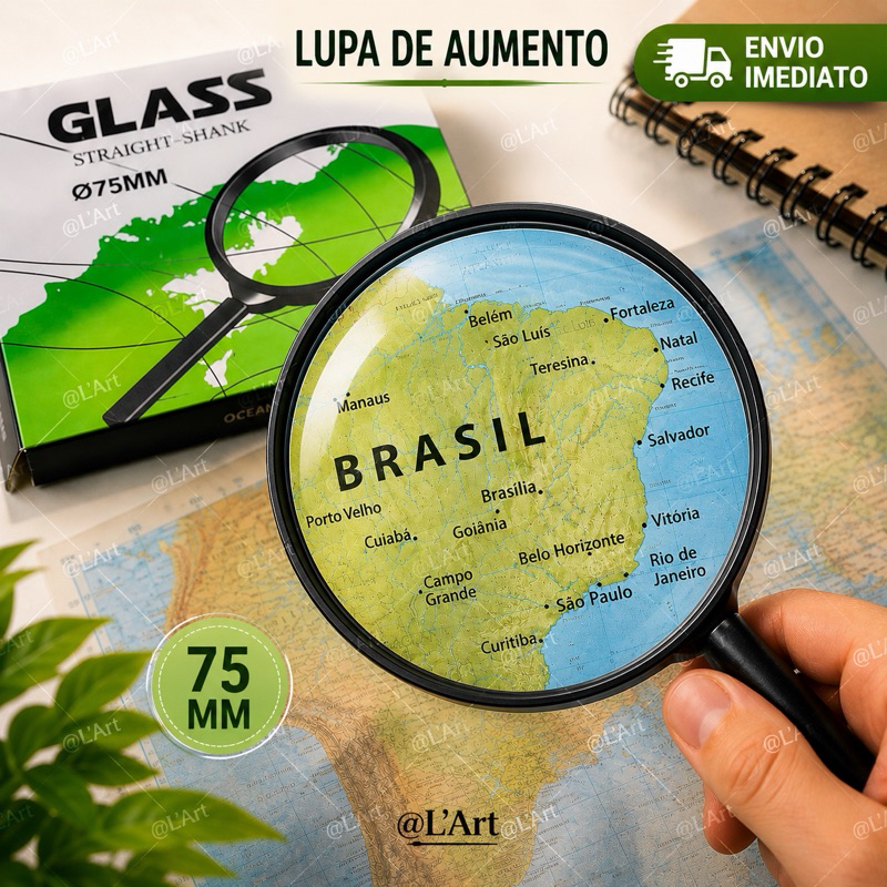 Lupa de Aumento Para Leitura - 75MM