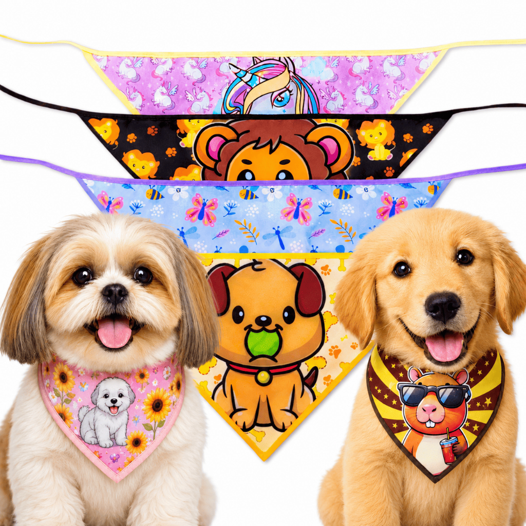 Kit Bandana Pet Misto Fêmea e Macho Laços Sortidas | Pet Shop Banho & Tosa