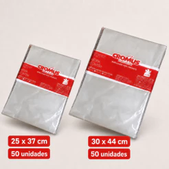 Saco Plástico Transparente para Embalagem – 50 Unidades – 25x37 ou 30x44 cm – Cromus