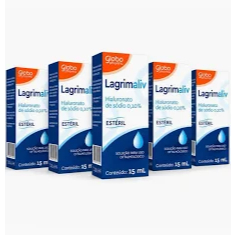 Colírio Lagrimaliv 15ml Kit 5 Unidades Lubrificante Ocular