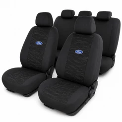 Capa Banco Ford Tecido Preto Bordado Premium Jogo Completo