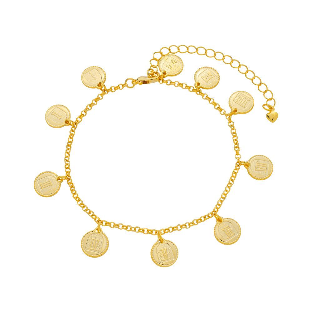 Pulseira Dez Mandamentos Folheada A Ouro 18k - Super Linda!