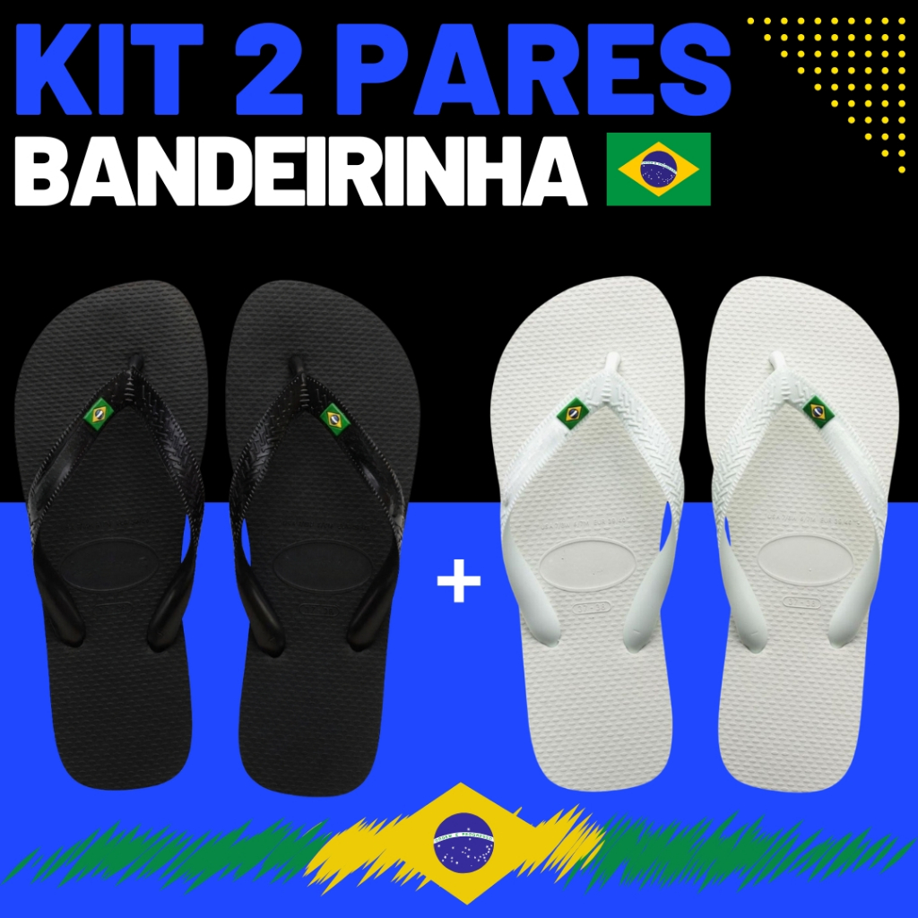 Chinelo Bandeira do Brasil Premium Unissex 100% Borracha SBR Confortável Resistente Durável Leve Macio Envio Full