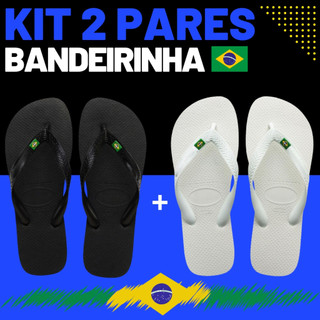 Chinelo Bandeira do Brasil Premium Unissex 100% Borracha SBR Confortável Resistente Durável Leve Macio Envio Full