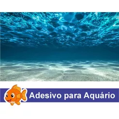 Adesivo Aquário Fundo Do Mar Decoração 50cm altura x 70 cm comprimento Água