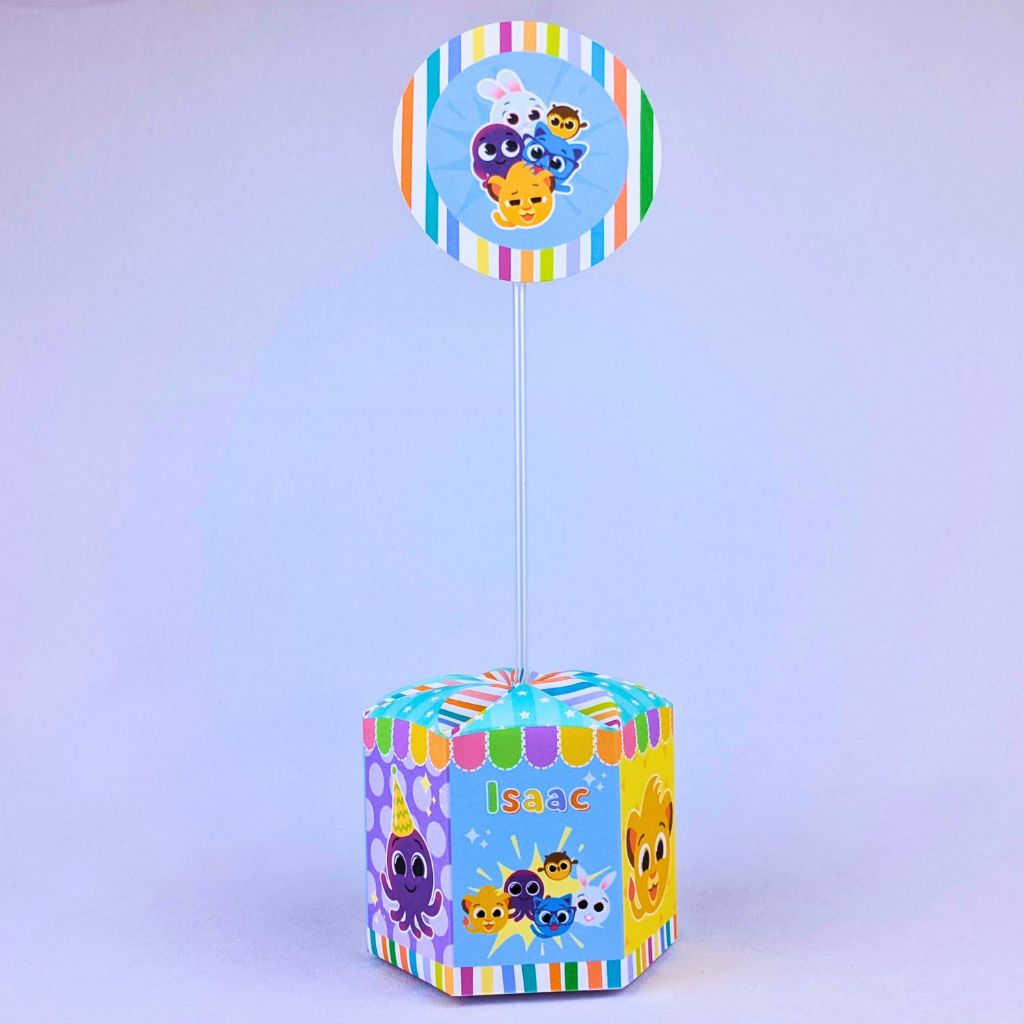Kit 5 a 25 Centro de Mesa Bolofofos Personalizado Enfeite Lembrancinha Festa Aniversário Chá de Bebe