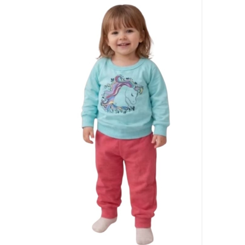 Conjunto Moletom Tamanho 03 Flanelado/Forrado por dentro Infantil Menina Feminina Inverno