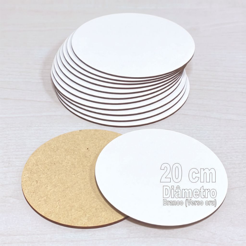 10 placa tabua Cake Board 20 Cm Tabuleiro Base Prato Bolo Mdf Branco quadrinho artesanato U2b