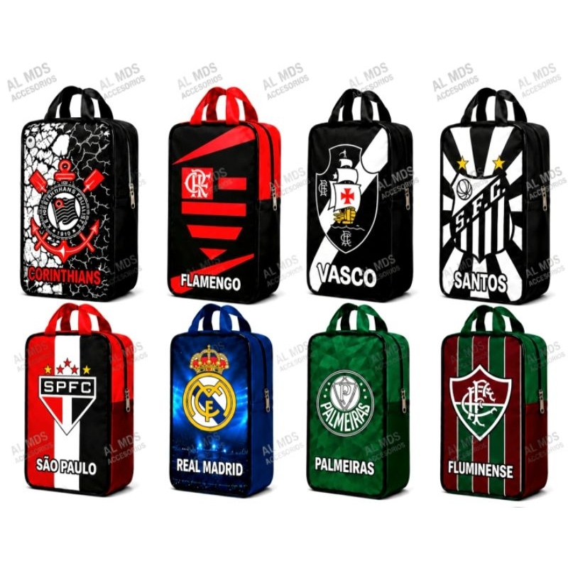 Porta chuteira bolsa masculino para transporte de tênis entre outros itens prata academia Gym futebol