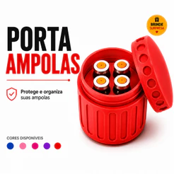 Porta Ampolas Organizador Estojo Tirzepatida TG 3ml 4 Unidades Reforçado Encaixe Perfeito