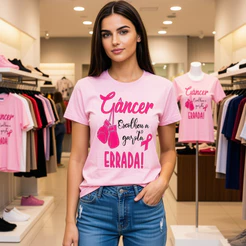 Camiseta Outubro Rosa Unissex Câncer de Mama Campanha Conscientização Frase Feminina Masculina P ao G3