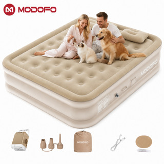 MODOFO Colchão Inflável Solteiro/Queen/King Com Bomba Elétrica Recarregável Cama Inflável Para Camping Casa