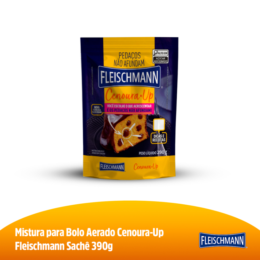 Fleischmann Mistura Para Bolo Aerado Cenoura-Up Sachê 390G