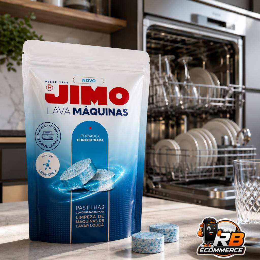 Jimo Pastilha Lava Máquina Lava Louça Abrilhantadora Enzimática Cítrica Odor Remove Gordura 2x17g
