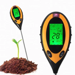 Medidor De Solo Plantas Digital 4 em 1 PH Umidade Luz Termômetro