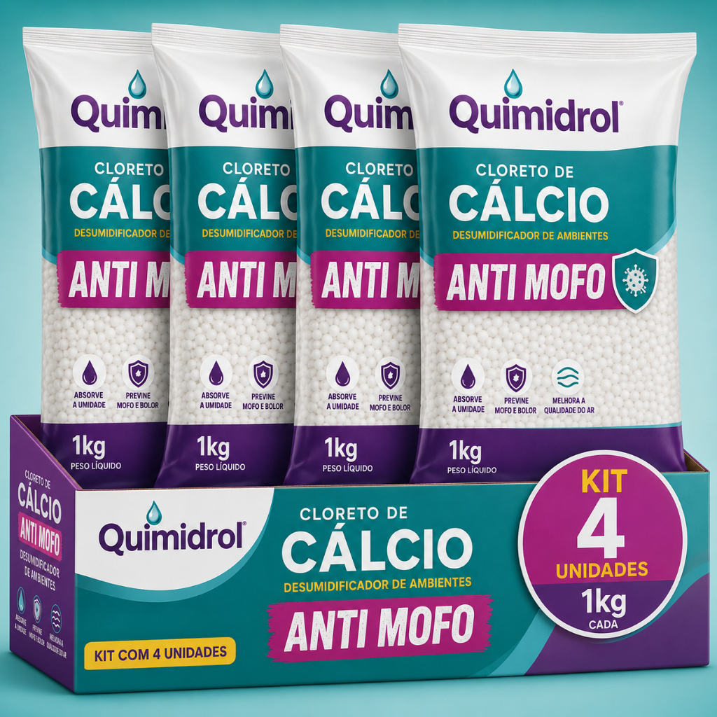 Kit 4kg Anti Mofo Bolinhas Desumidificador de Ar Tira Mofo Armario Guarda Roupa