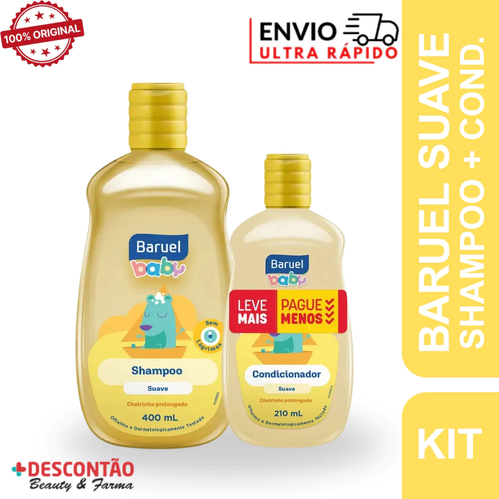 Kit Baruel Baby - Shampoo Suave 400ml + Condicionador 200ml