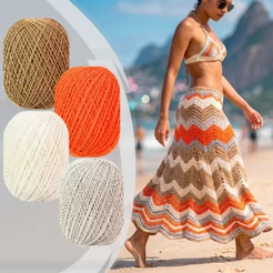 Kit 4 Barbante Malu 8/4 Crochê 500m Tex 295 Em Tons Dunas Artesanato Tricô Colorido Macio Premium