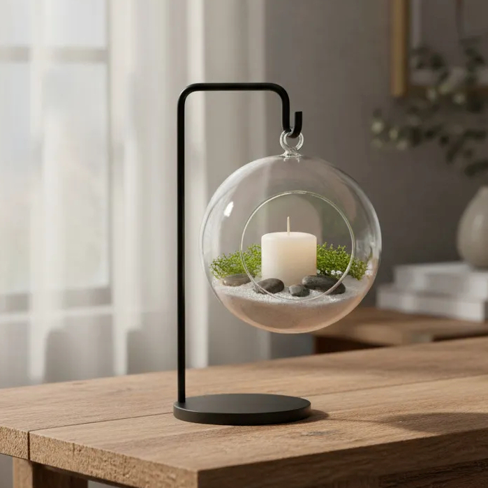 Vaso De Vidro Para Pendurar Plantas  Embelezar Ambiente Casa Decoração Jardim