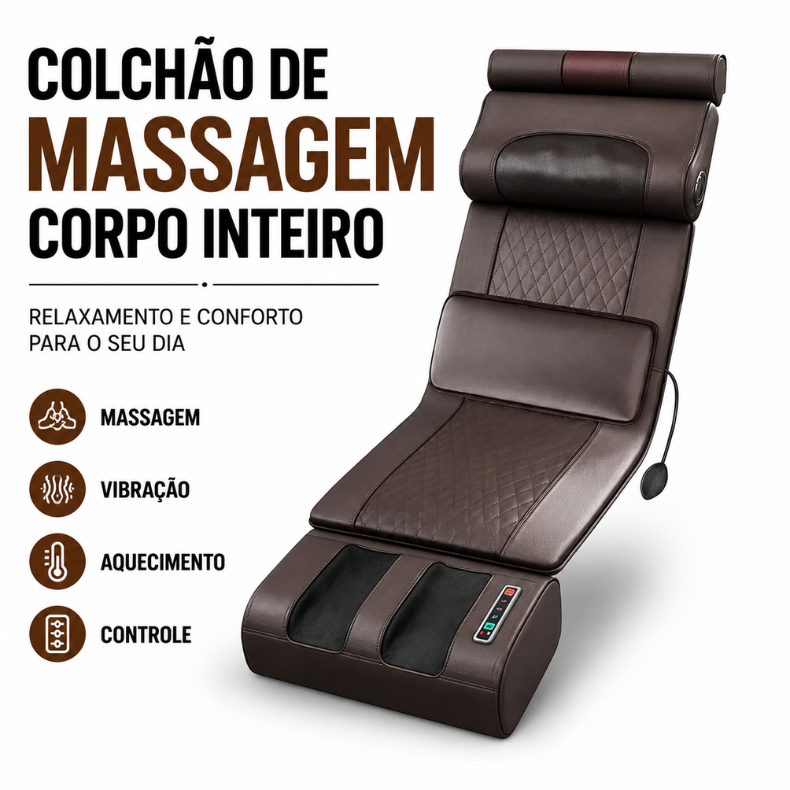 Colchão de Massagem Corporal Completo com Aquecimento