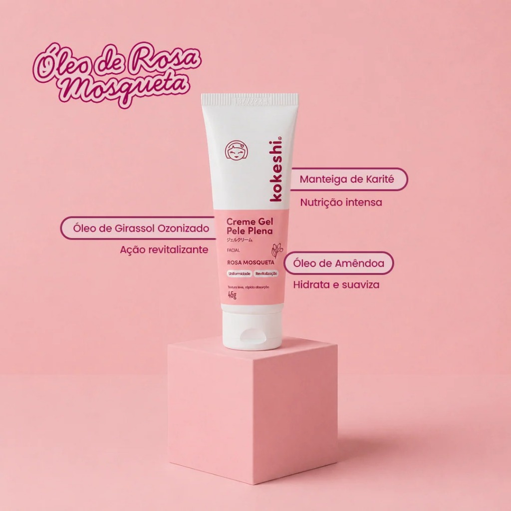 Creme Gel Pele Plena Lançamento Kokeshi 45g
