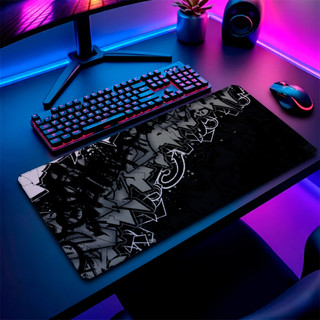 Mousepad Gamer Extra Grande Mapa Mundi Topografico Dourado Borda Costurada Desk Pad Varios Tamanhos Para Mesa de Escrito