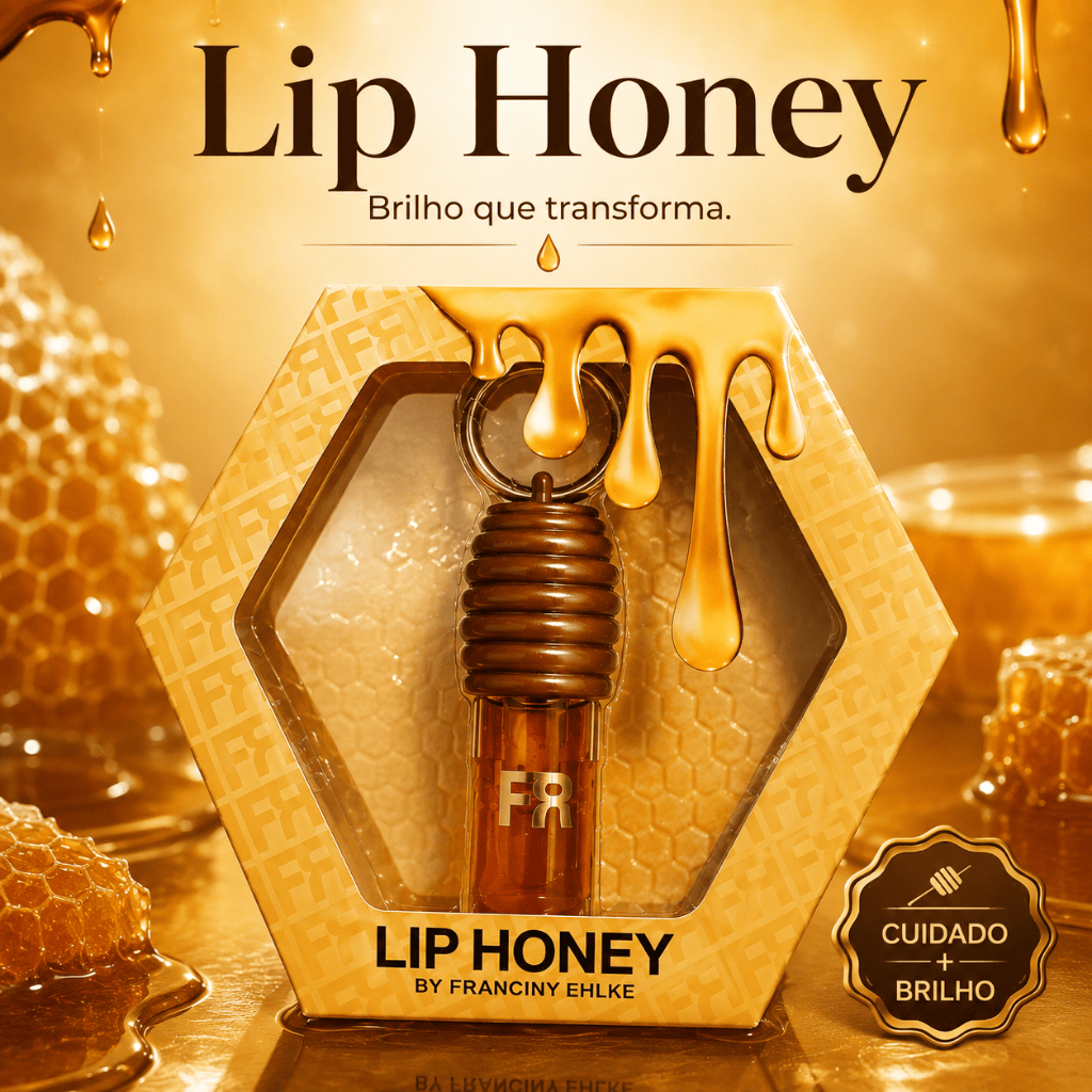 Gloss Labial Lip Honey Hidratante com Brilho Natural e Aroma de Mel