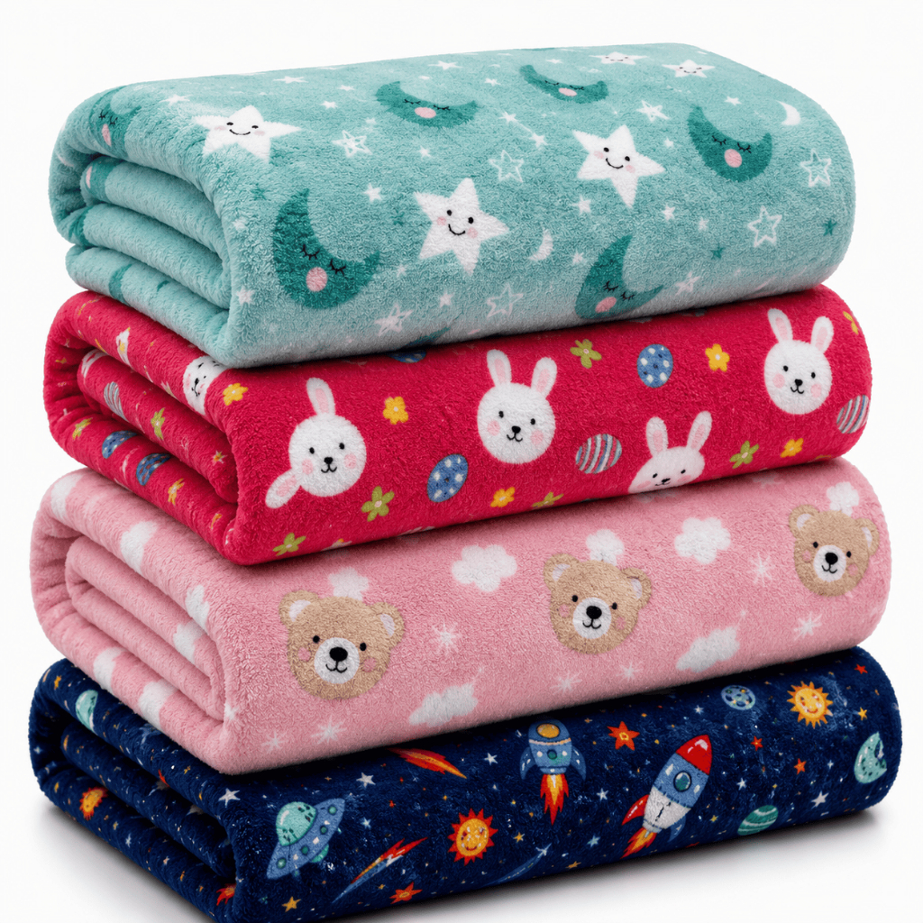 Cobertor Manta Criança Menino Menina Flannel Solteiro Infantil Estampada 1,60 x 2,00 Antialérgica Super Macia