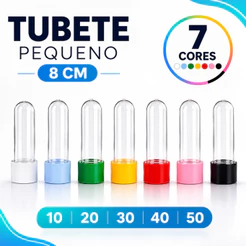 Kit Tubete Pequeno 8cm para Lembrancinha Festa Personalizado Doces Kit 10 20 30 40 50 Unidades