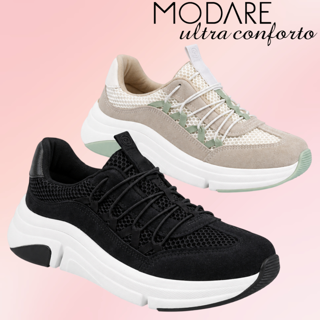 Tênis Feminino Modare Gaspea Knit Tênis Casual Confortável Leve Original Tenis Feminino Dia a Dia