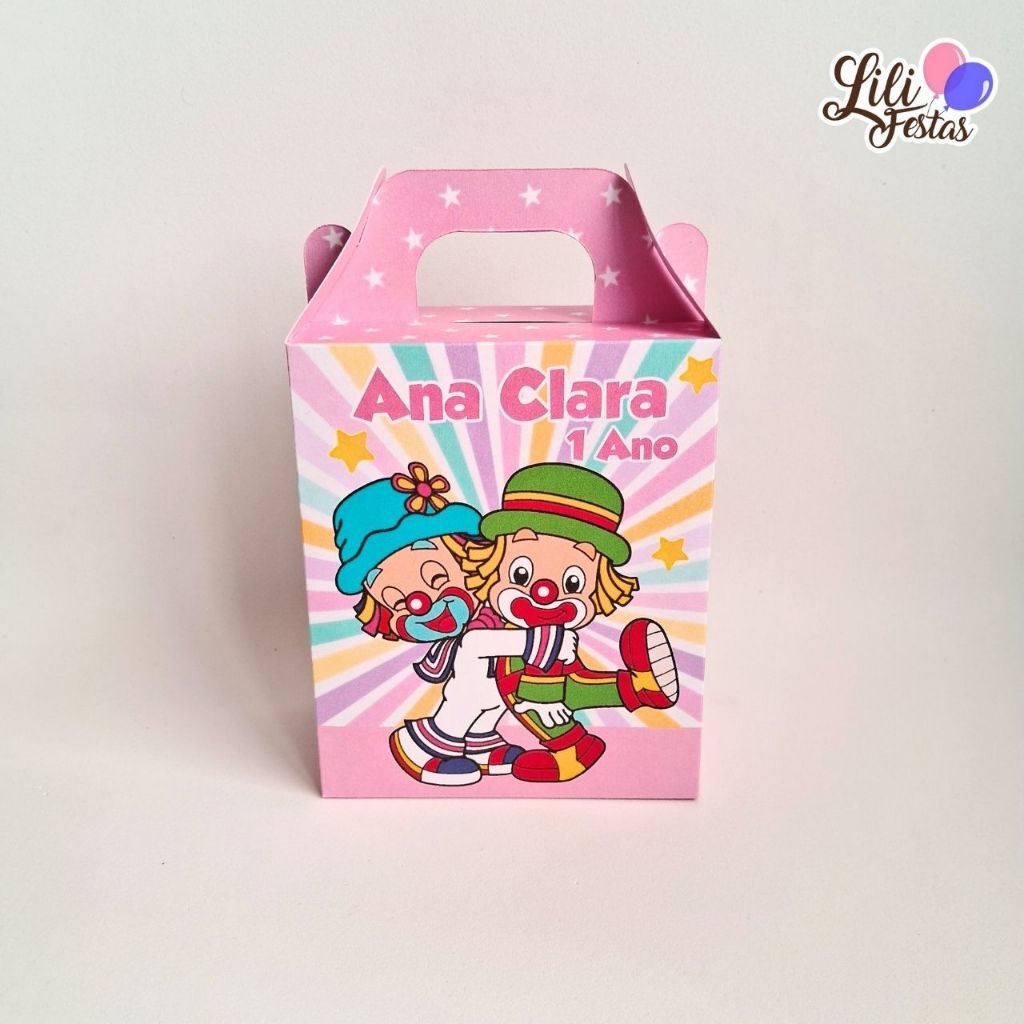 Maletinhas Patati Patata Rosa Personalizadas Lembrancinhas Aniversário Caixa Surpresa de Montar