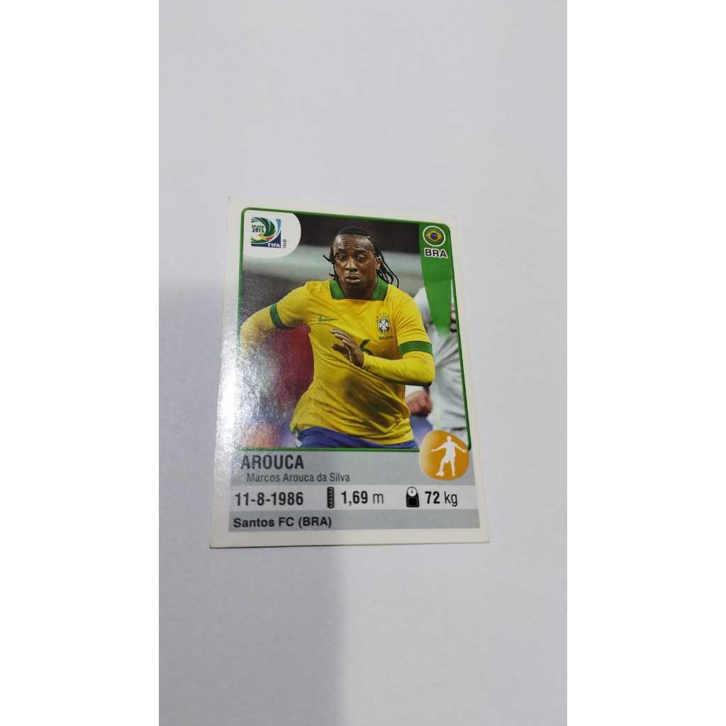 PANINI FIGURINHA JOGADOR AROUCA SELEÇÃO BRASILEIRA COPA CONFEDERAÇÕES 2013 NOVA ORIGINAL FIGURINHAS