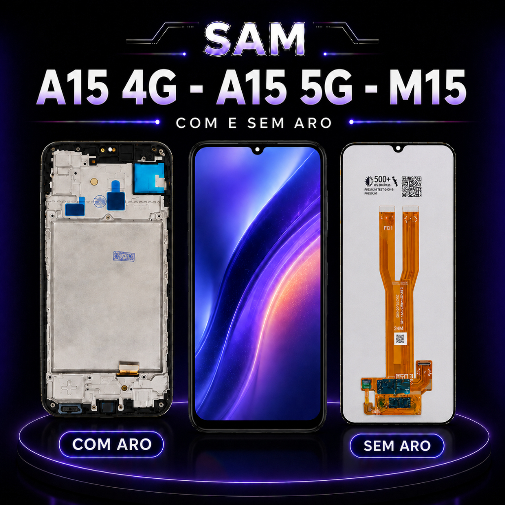 Tela para Samsung Galaxy A15 4G / A15 5G / M15 – Alta Sensibilidade ao Toque, Co