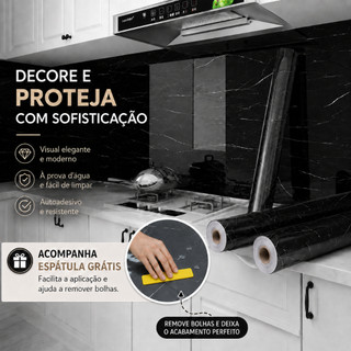 【Com Espátula】 Adesivos de Cozinha Resistente a Água/Óleo/Fogo/Alta Temperatura - Para Fogão/Armário/Porta