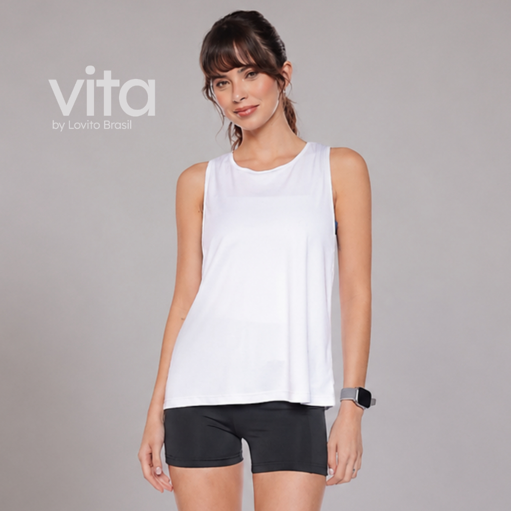 Lovito Top Regata Moda Basico Esportivo Feminino PKB1281BRL1311