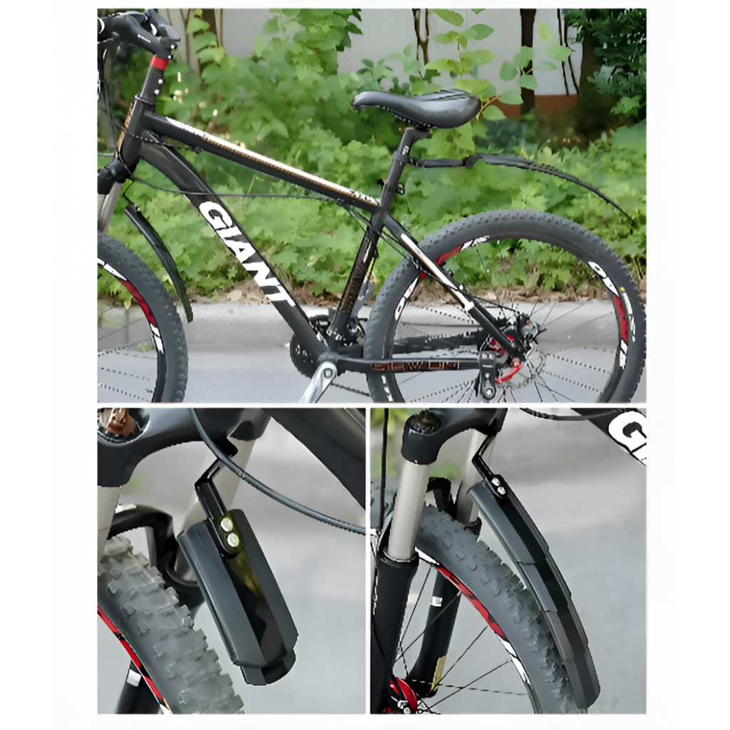 Kit Paralama Dianteiro Traseiro Bicicleta Parabarro Retrátil Universal Aro 26 A 29 Bike Elétrica