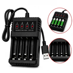 Carregador de Pilhas USB + pilhas AA e AAA Kapbom Rápido Bivolt